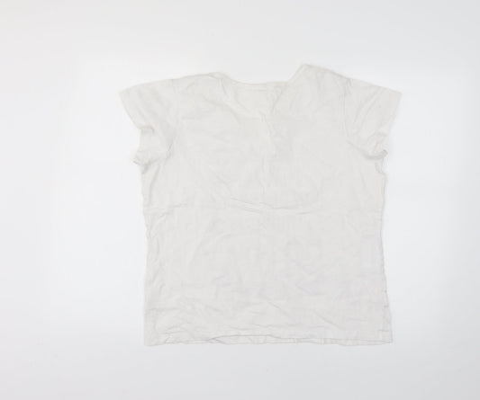 pep&co Womens White   Basic T-Shirt Size 12