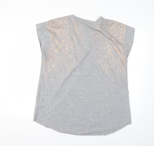 Marks and Spencer Womens Grey   Basic T-Shirt Size 14