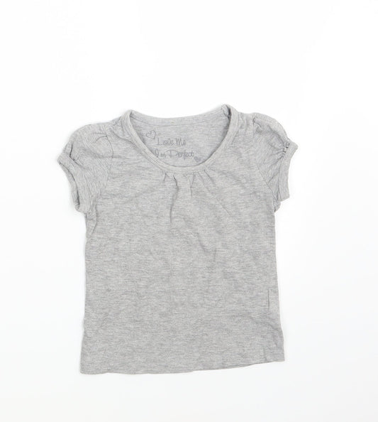 Matalan Girls Grey   Basic T-Shirt Size 4-5 Years