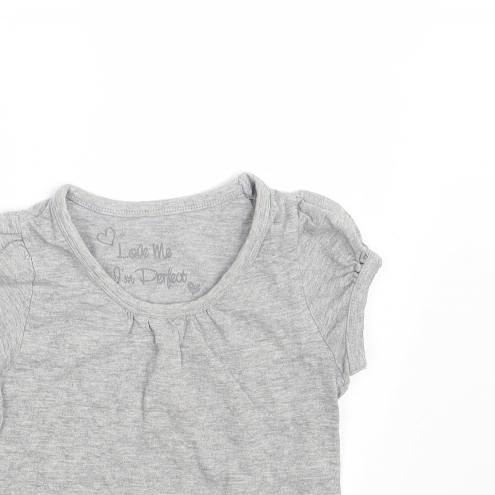 Matalan Girls Grey   Basic T-Shirt Size 4-5 Years