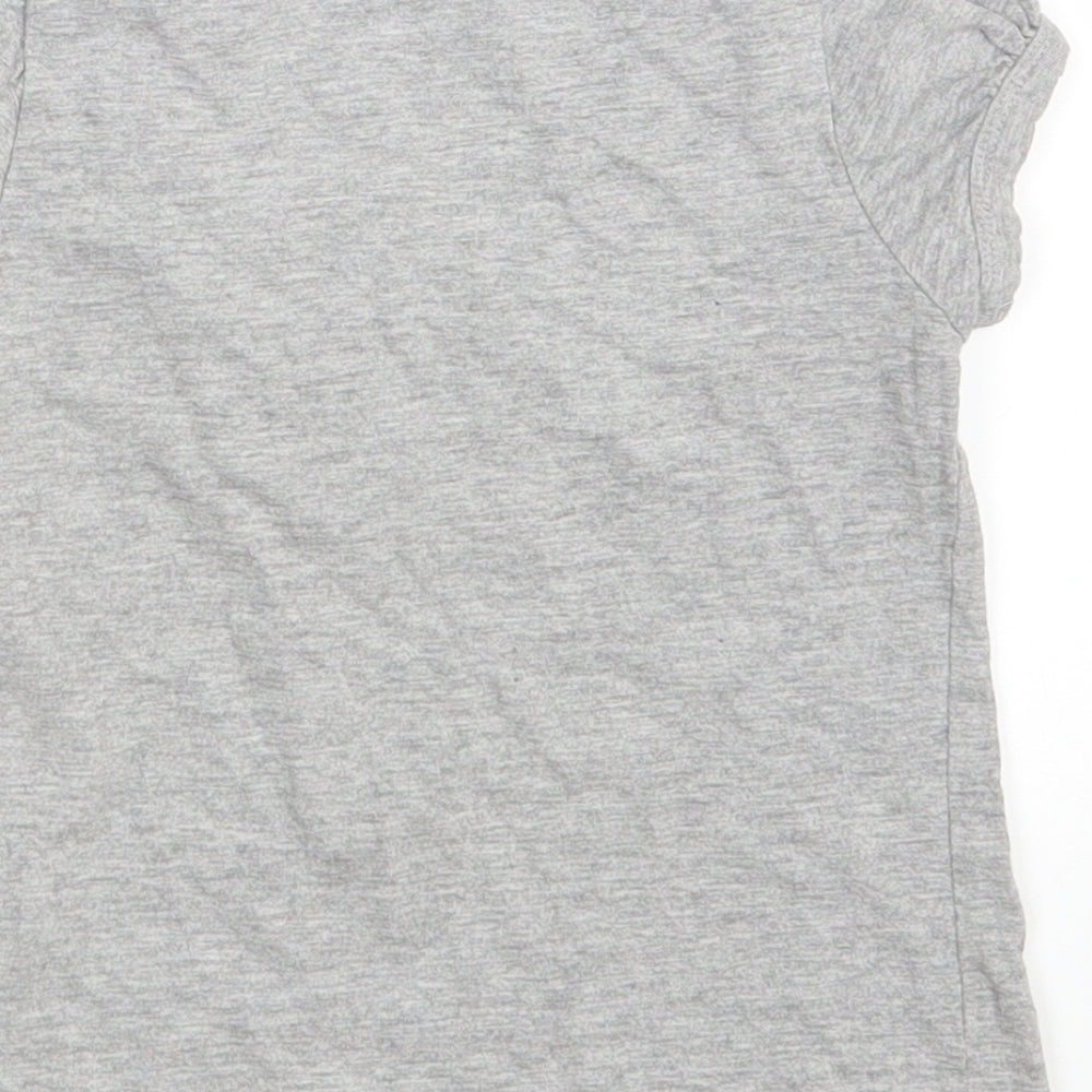 Matalan Girls Grey   Basic T-Shirt Size 4-5 Years