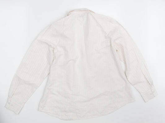 Double TWO Womens Pink Striped  Basic Button-Up Size 16