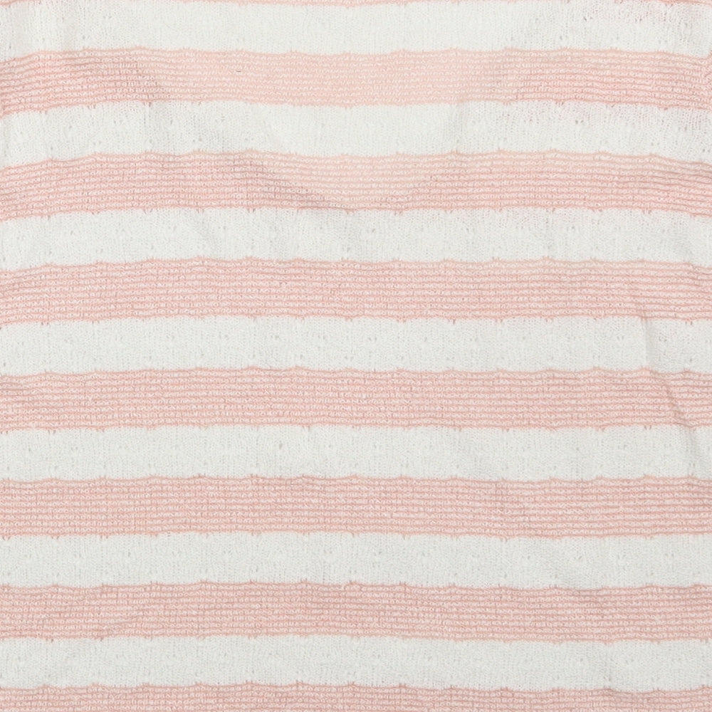 NEXT Womens Pink Striped  Pullover Sweatshirt Size 12