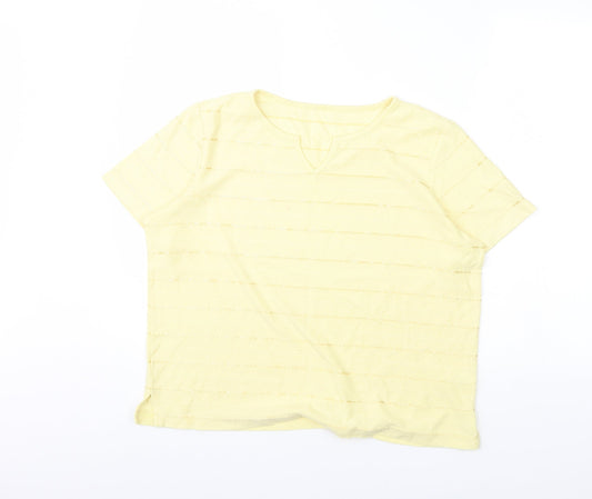 BM Womens Yellow   Basic Blouse Size M