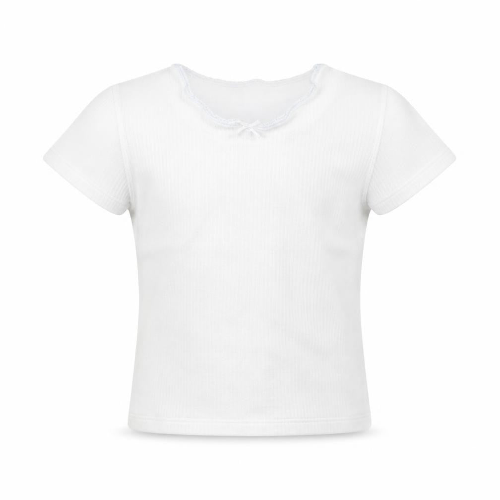M&S Girls White   Basic T-Shirt Size 3 Years