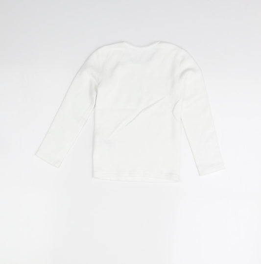 M&S Girls White   Basic T-Shirt Size 3 Years