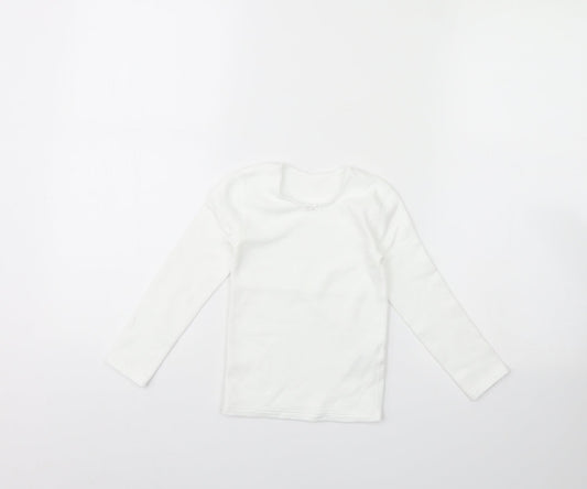 m&s Girls White   Basic T-Shirt Size 3 Years