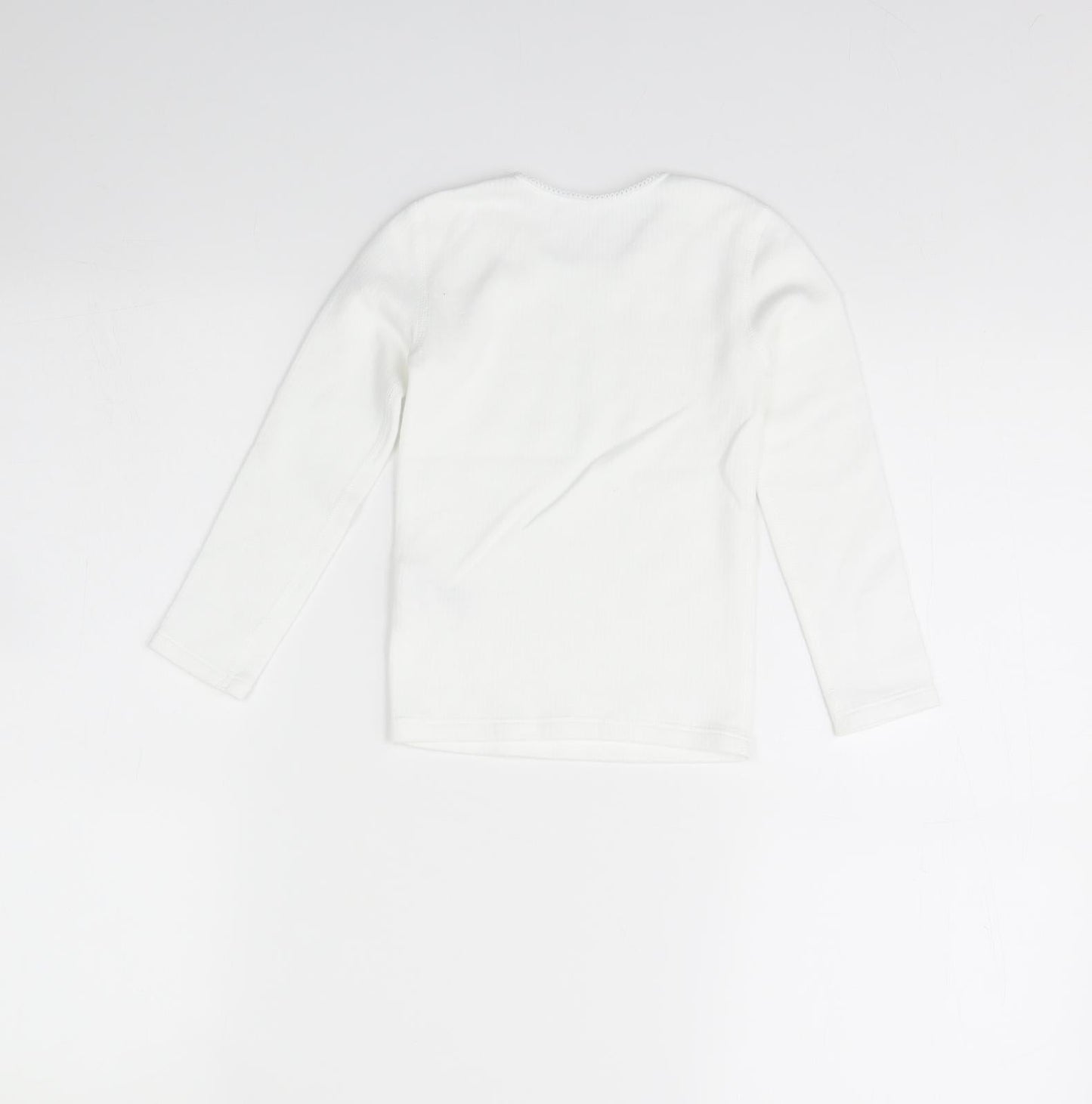 m&s Girls White   Basic T-Shirt Size 3 Years