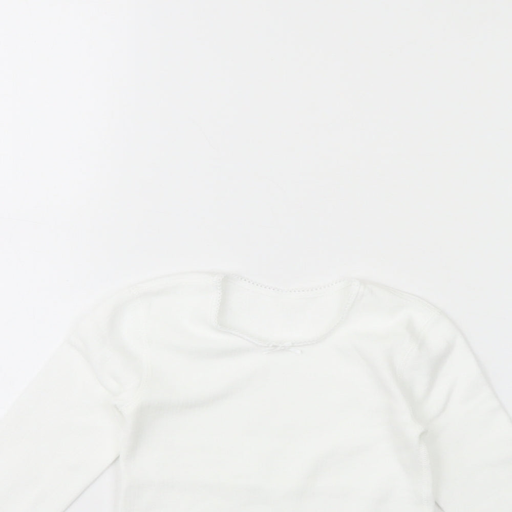 m&s Girls White   Basic T-Shirt Size 3 Years