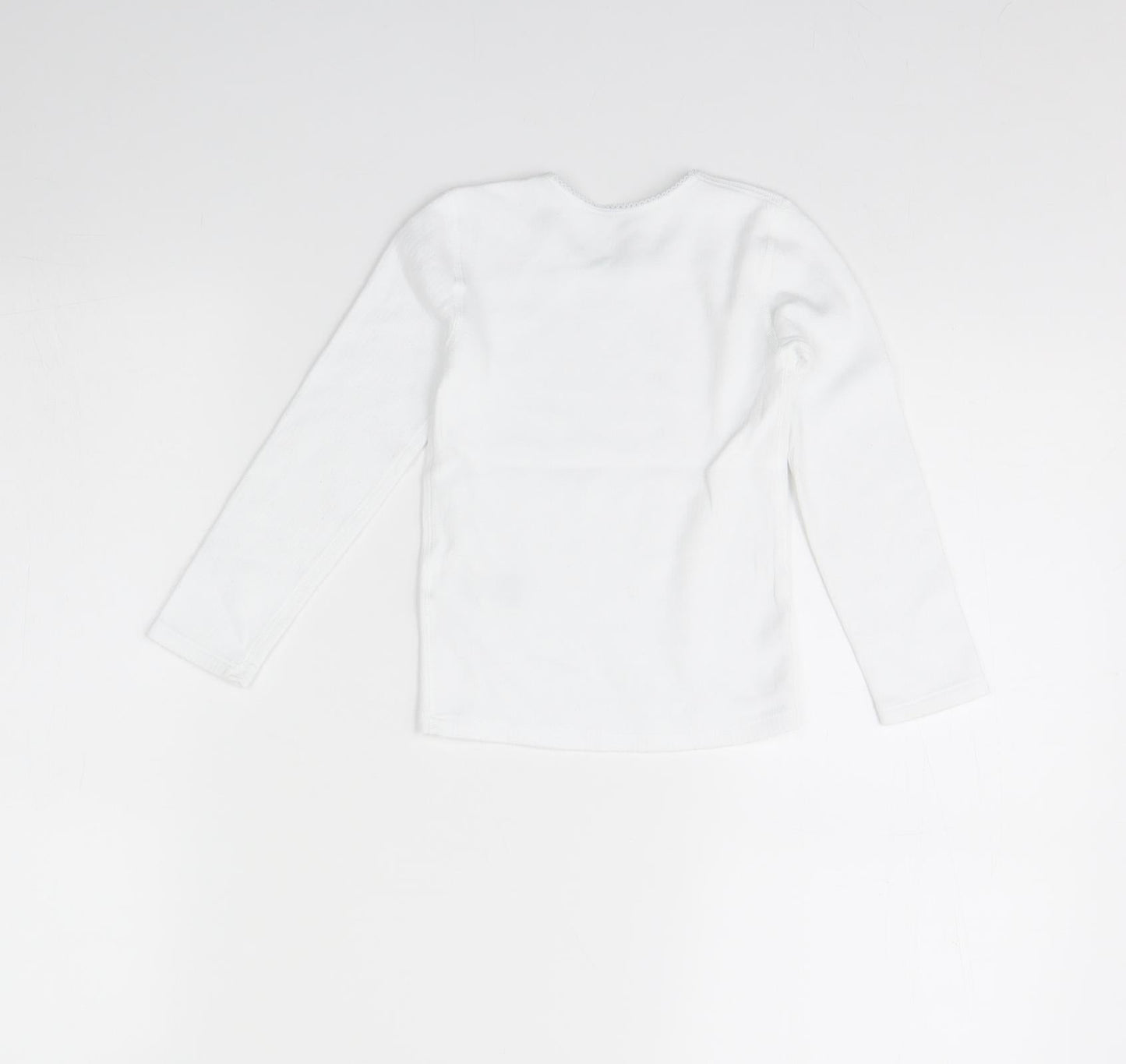 m&s Girls White   Basic T-Shirt Size 3 Years