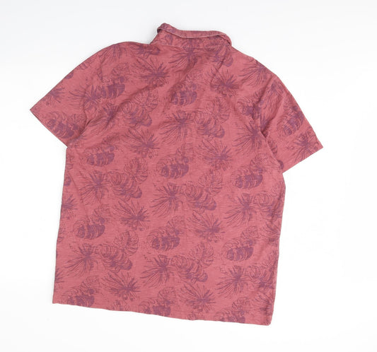 George Girls Red Floral  Basic Polo Size XL