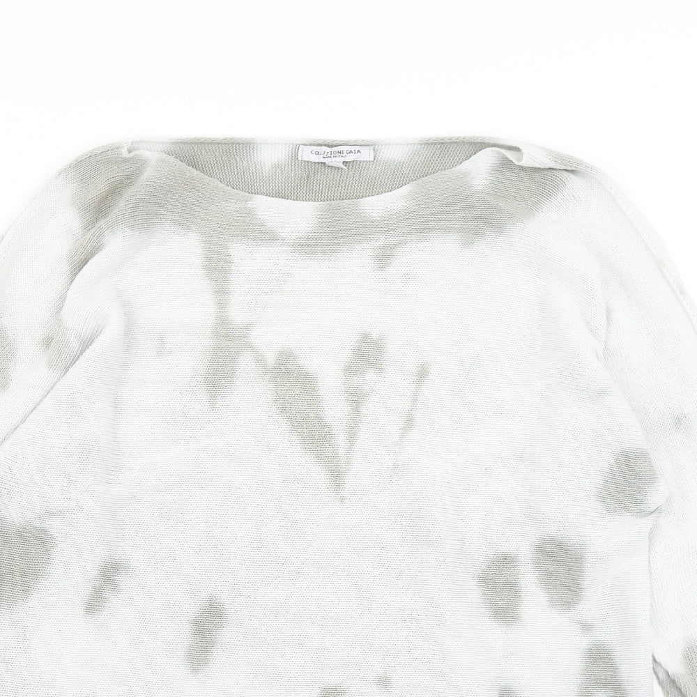 Collezione Gaia Womens Grey  Knit Pullover Jumper Size M  - Tie Dye