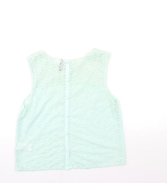 H&M Womens Green   Basic Tank Size 12