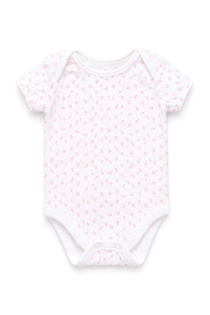 Nutmeg Baby White Floral  Babygrow One-Piece Size 0-3 Months