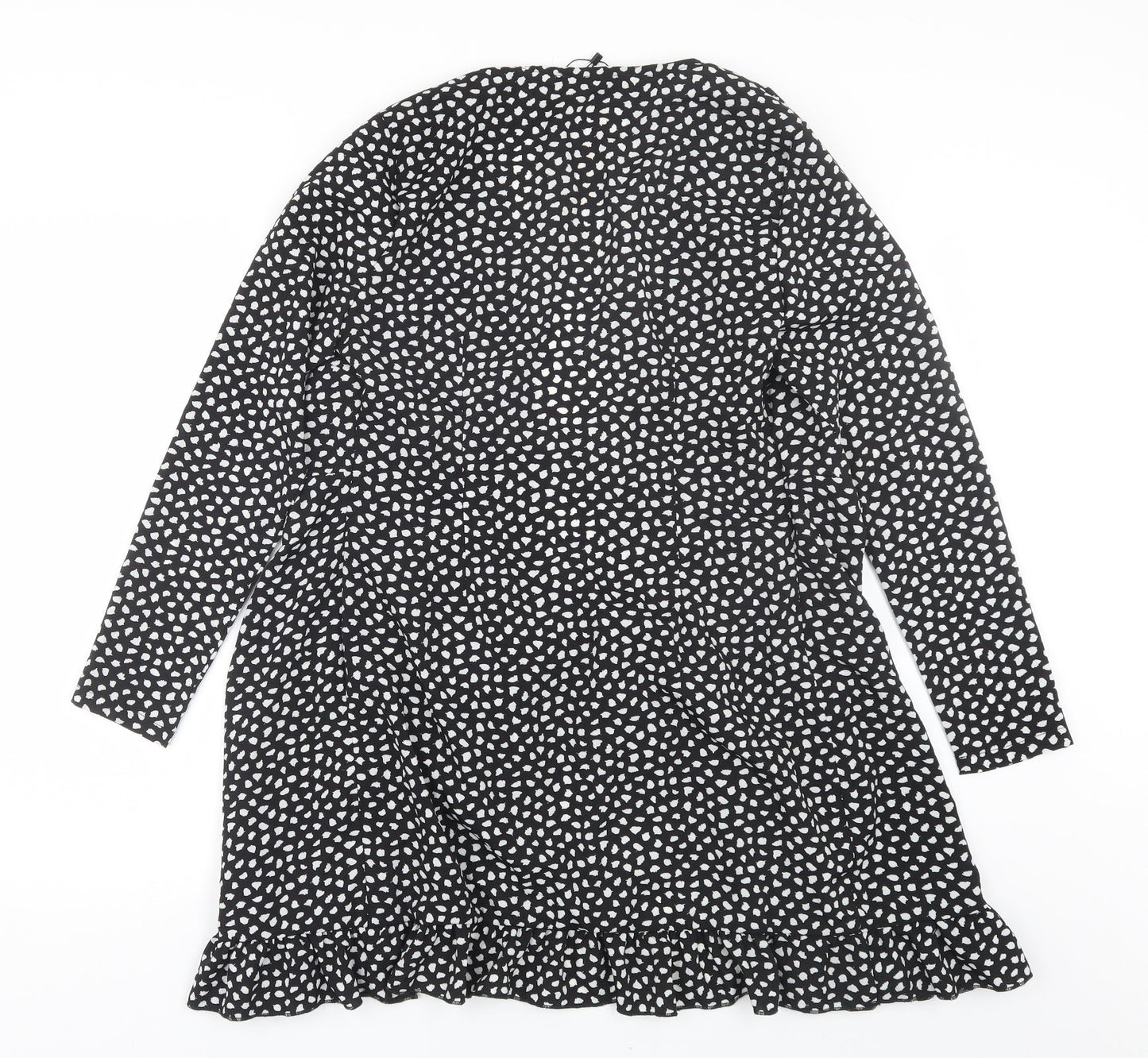 Misspap Womens Black Polka Dot  Kimono Blouse Size 8