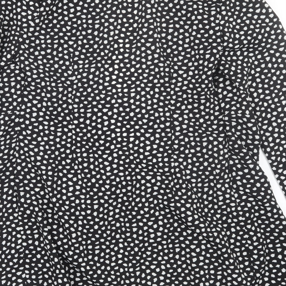 Misspap Womens Black Polka Dot  Kimono Blouse Size 8