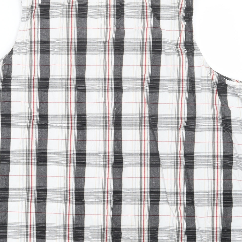 Preworn Womens Multicoloured Plaid  Basic Button-Up Size XL