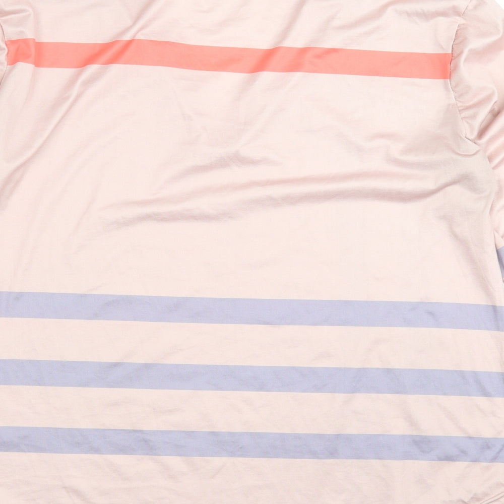 Preworn Womens Pink Geometric  Basic T-Shirt Size 2XL