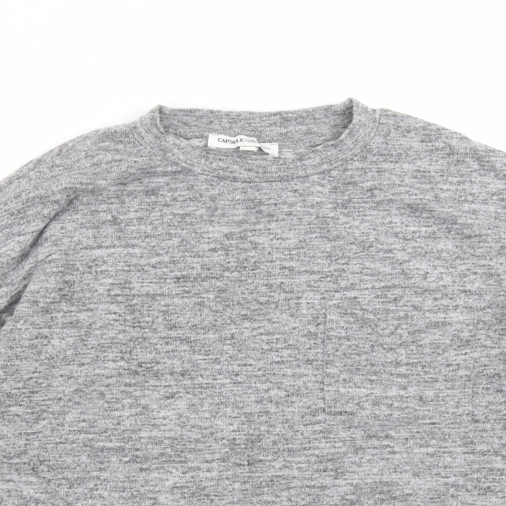 CAPSULE Womens Grey  Knit Pullover Jumper Size 12