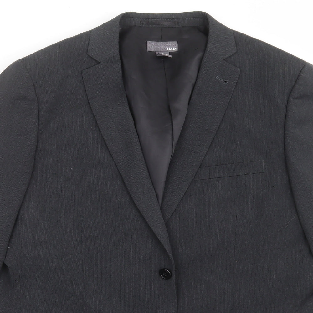 H&M Mens Grey   Jacket Suit Jacket Size 42