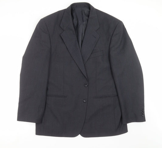 Pinstripe Mens Blue Striped  Jacket Suit Jacket Size 44