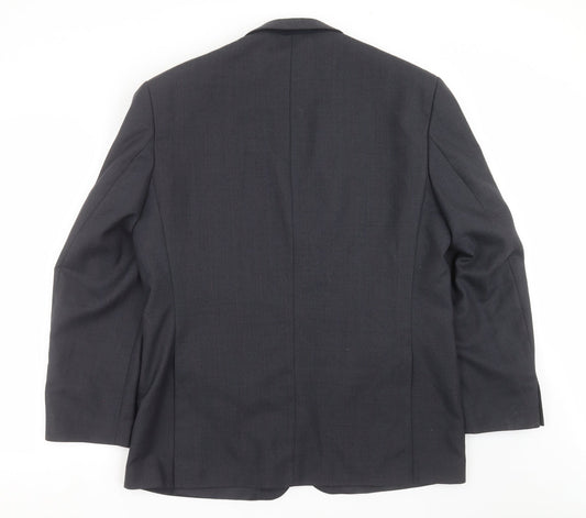 Pinstripe Mens Blue Striped  Jacket Suit Jacket Size 44