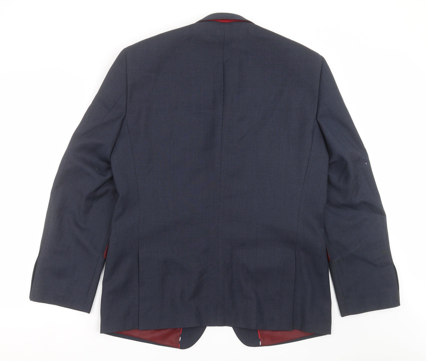 NEXT Mens Blue Geometric  Jacket Suit Jacket Size 42  - Tailored fit