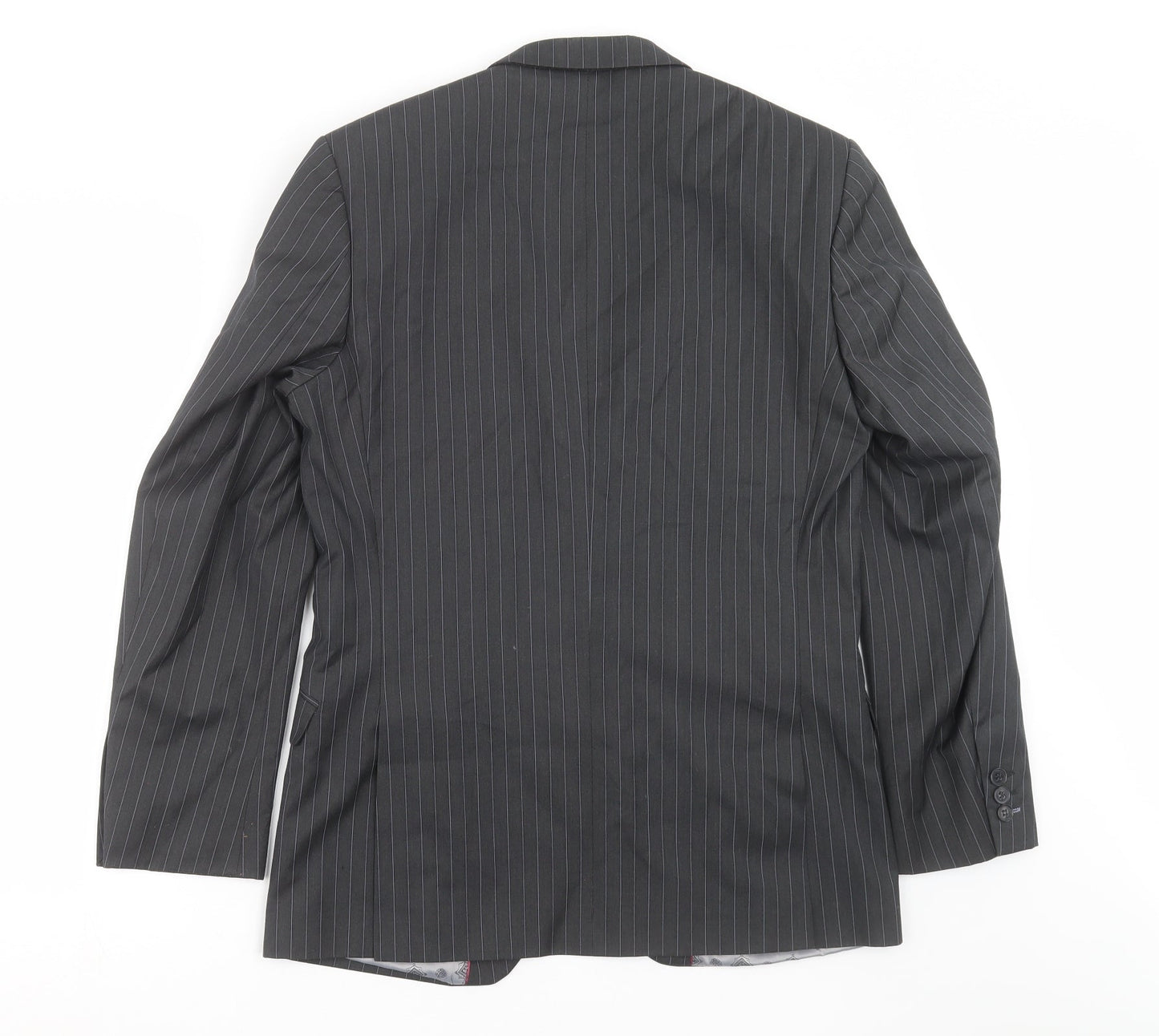 Red Herring Mens Grey Striped  Jacket Suit Jacket Size 38