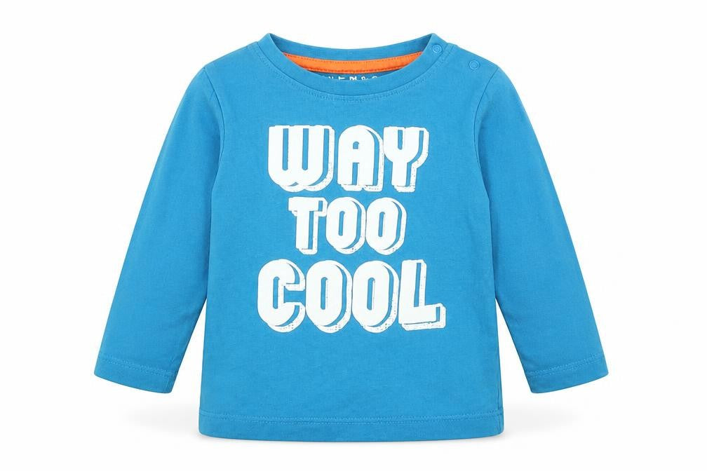 Nutmeg Baby Blue   Basic T-Shirt Size 9-12 Months  - Way To Cool