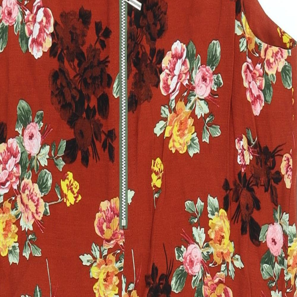 Blue Chameleon Womens Red Floral  A-Line  Size 12
