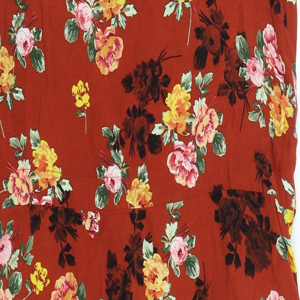 Blue Chameleon Womens Red Floral  A-Line  Size 12