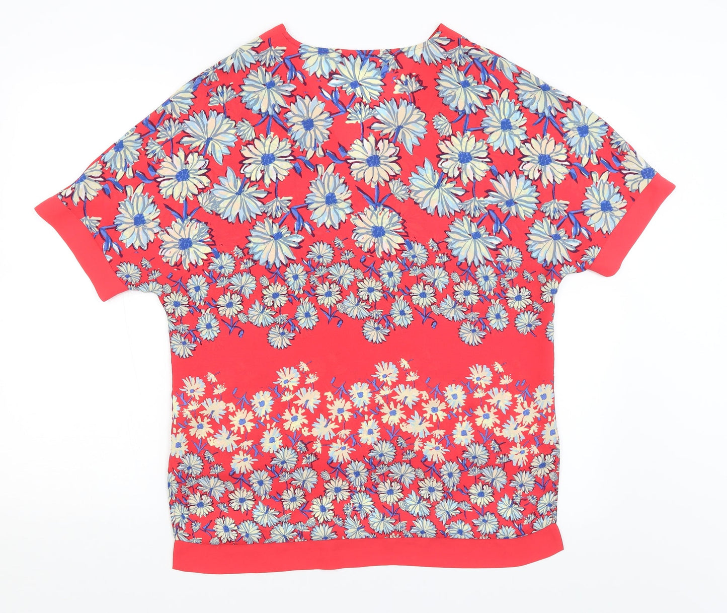 NEXT Womens Red Floral  Basic T-Shirt Size 8