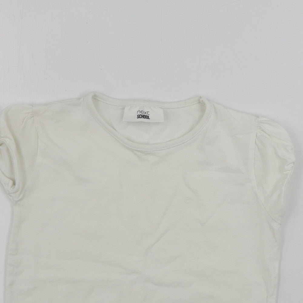 NEXT  Girls White   Basic T-Shirt Size 6 Years