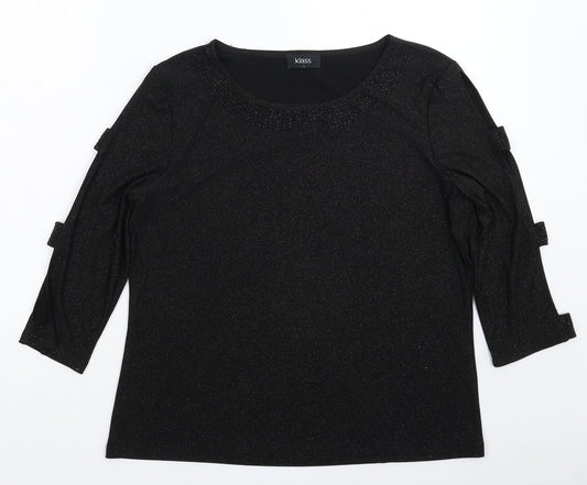 Klass Womens Black   Basic T-Shirt Size L