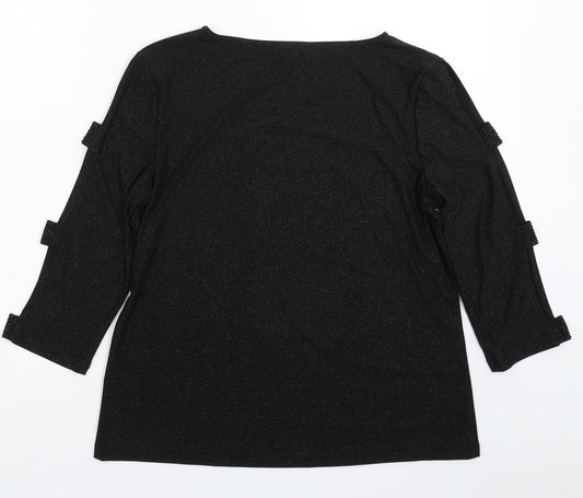 Klass Womens Black   Basic T-Shirt Size L