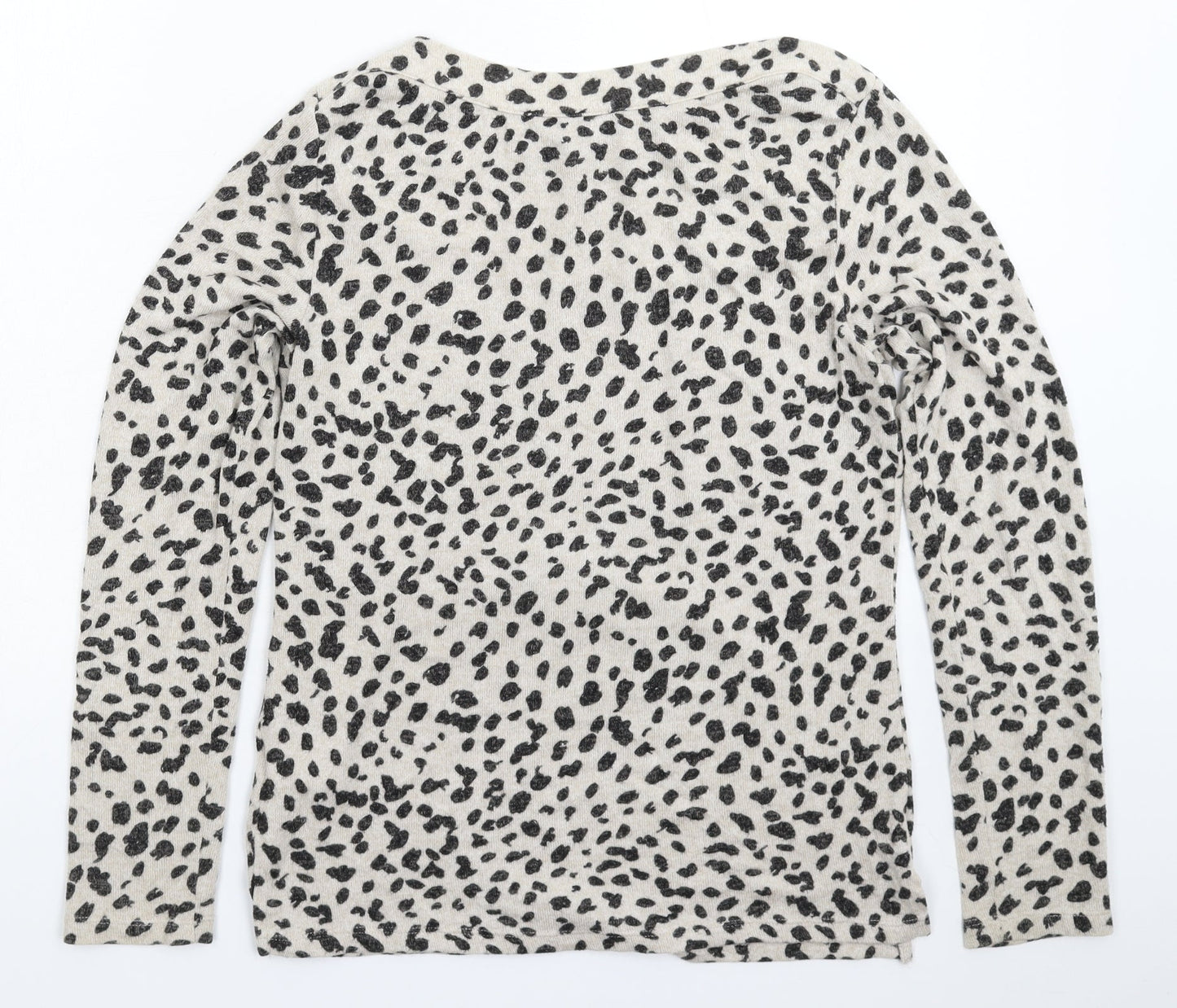 Dorothy Perkins Womens Grey Animal Print Knit Pullover Jumper Size 8