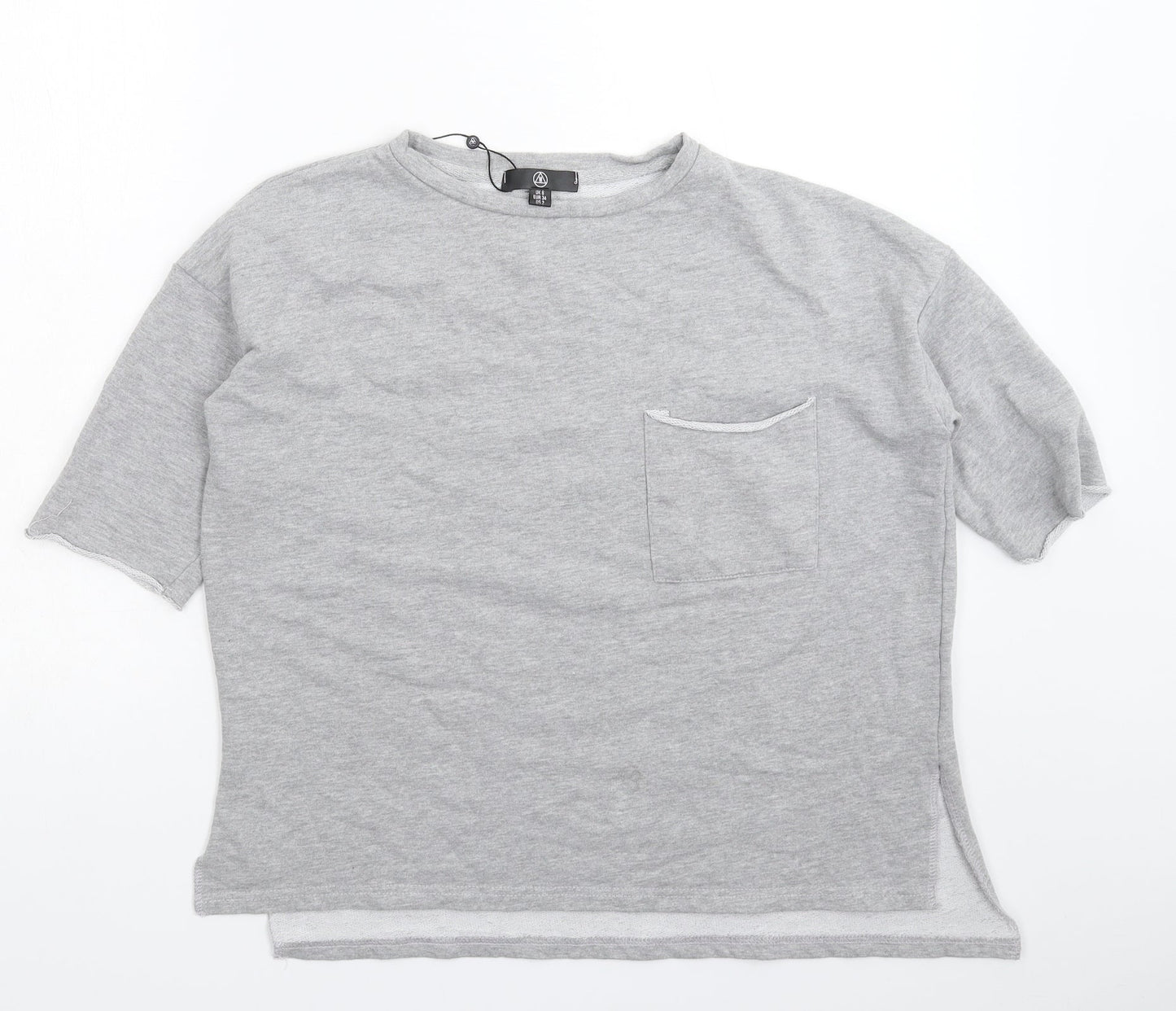 Missguided Womens Grey   Pullover Sweatshirt Size 6  - Oversized