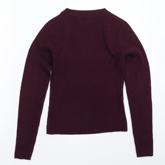 Brave Soul Womens Brown  Knit Pullover Jumper Size S