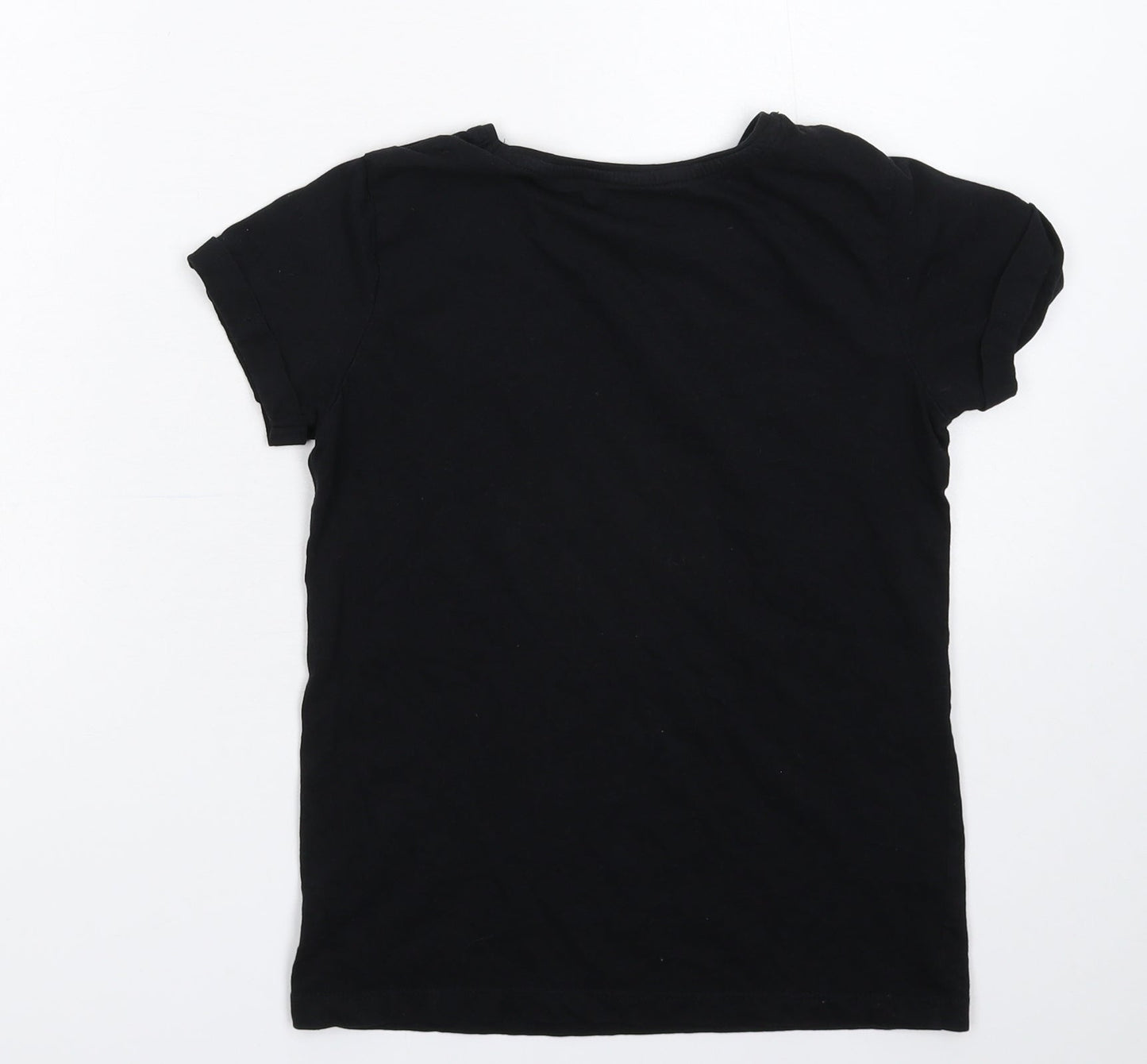 Primark Girls Black   Basic T-Shirt Size 10-11 Years