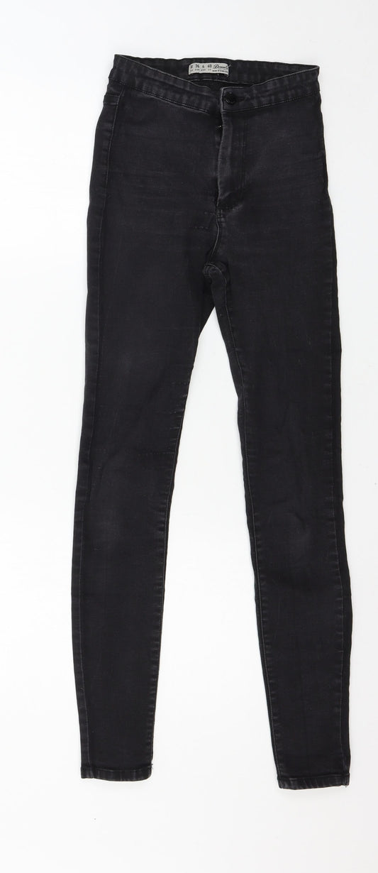 Denim & Co. Womens Grey  Denim Skinny Jeans Size 8 L27 in