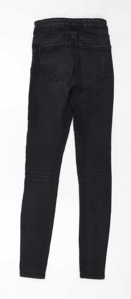 Denim & Co. Womens Grey  Denim Skinny Jeans Size 8 L27 in