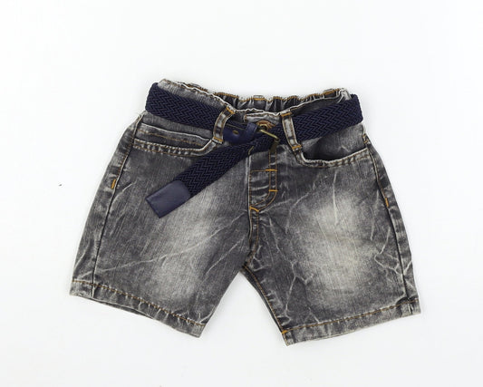 Preworn Boys Grey  Denim Cropped Jeans Size 12 Months