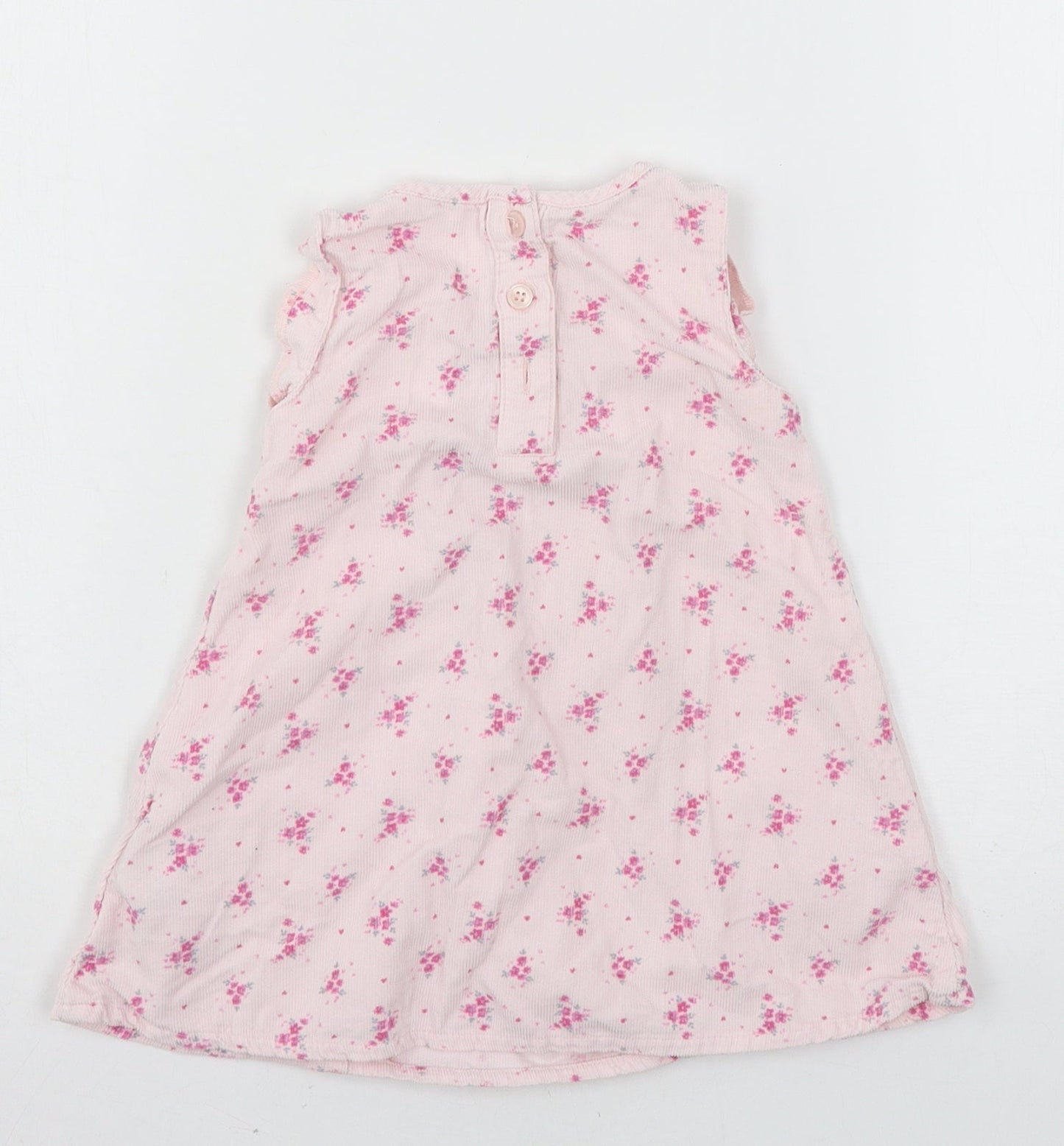 NEXT Girls Pink Floral Corduroy A-Line  Size 9-12 Months