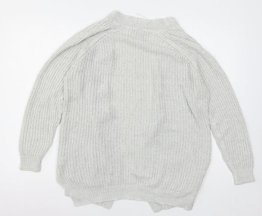 Matalan Womens Grey  Knit Cardigan Jumper Size M