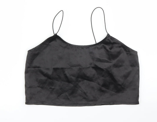 PRETTYLITTLETHING Womens Black   Camisole Blouse Size 6