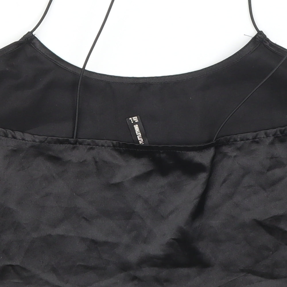 PRETTYLITTLETHING Womens Black   Camisole Blouse Size 6