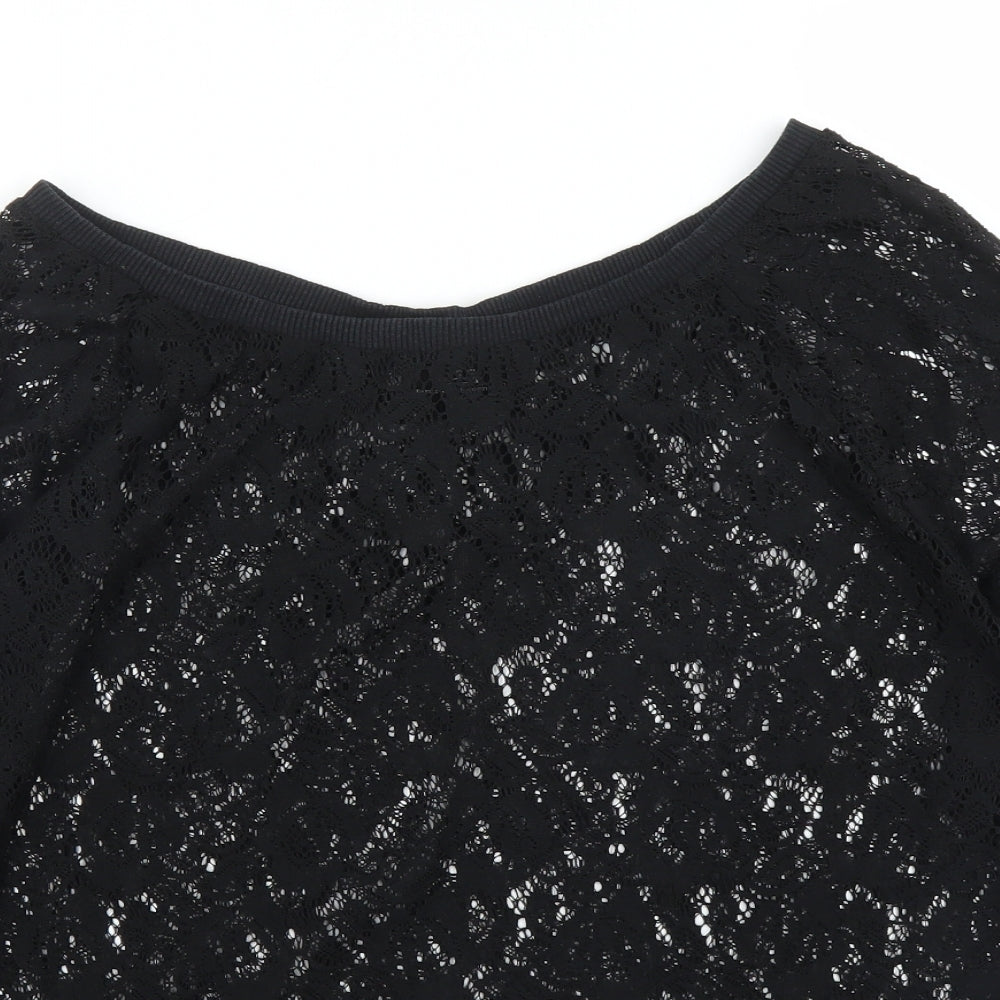 NEXT Womens Black Floral  Pullover Jumper Size 12