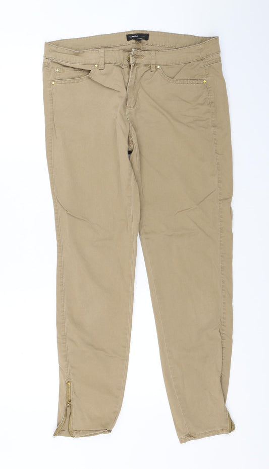 Mango Womens Brown   Trousers  Size 10 L28 in