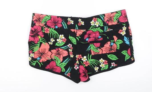 Girl Xpress Womens Multicoloured Floral  Hot Pants Shorts Size 10