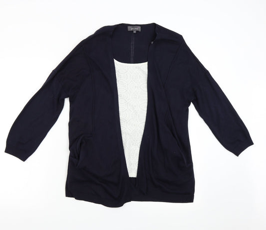 M&S Womens Blue  Knit Pullover Jumper Size 16